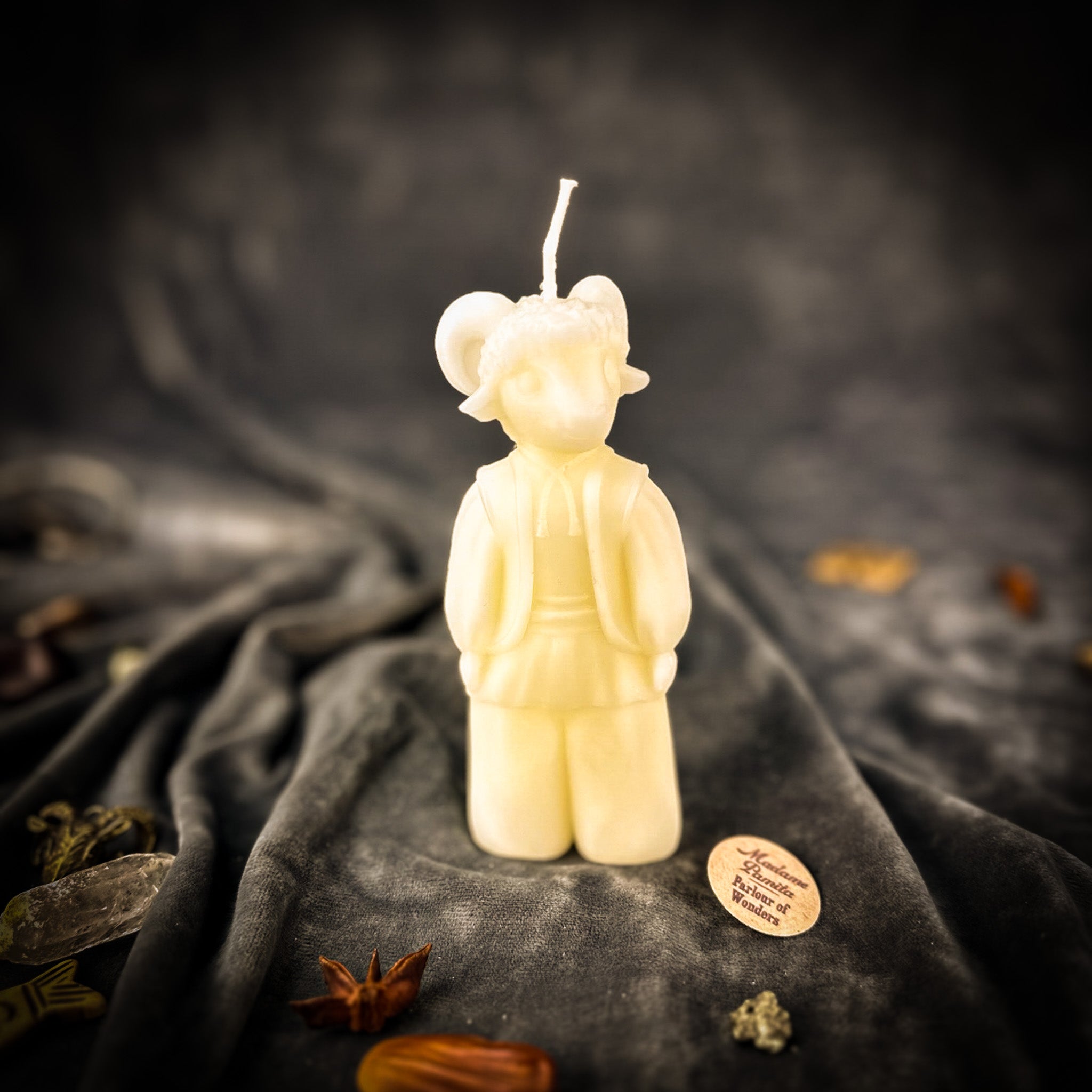 Beeswax Vodinnya Kozy Goat of Blessings Spell Candle