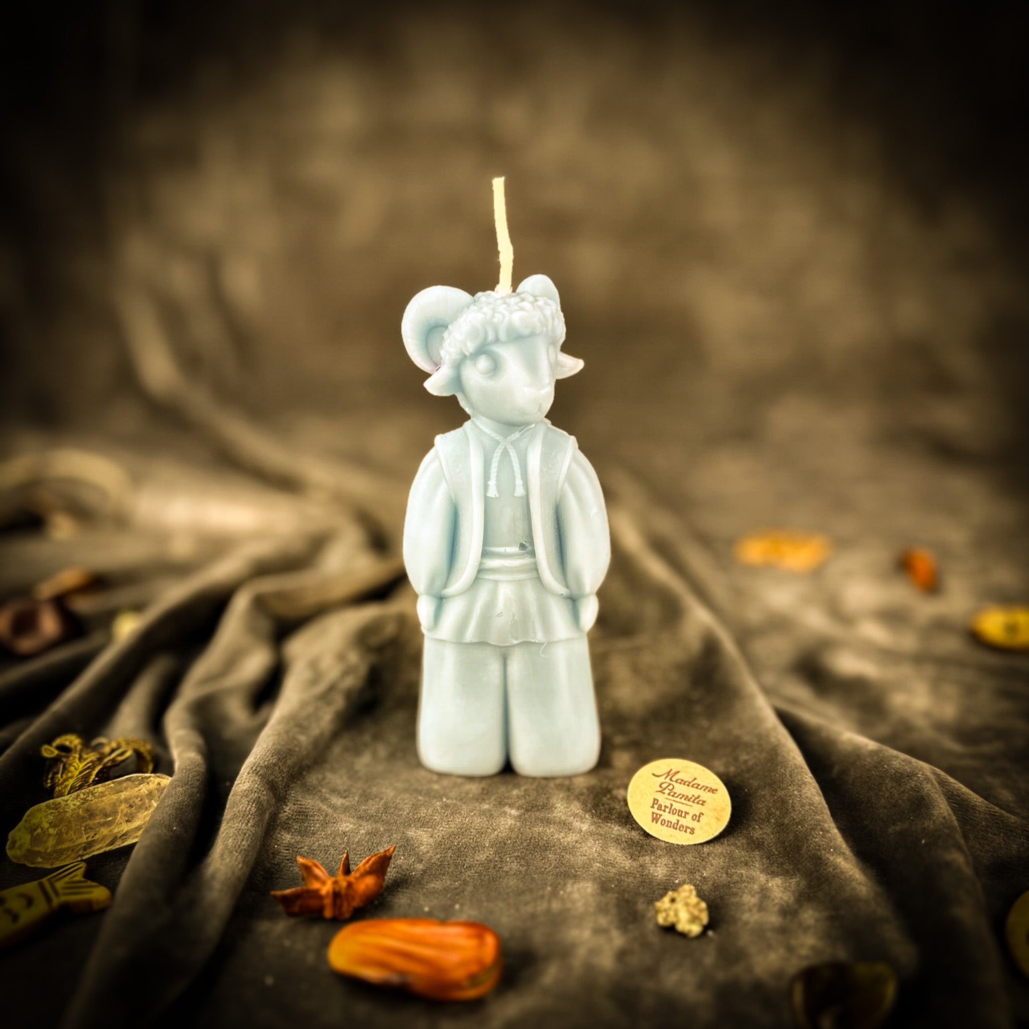 Beeswax Vodinnya Kozy Goat of Blessings Spell Candle