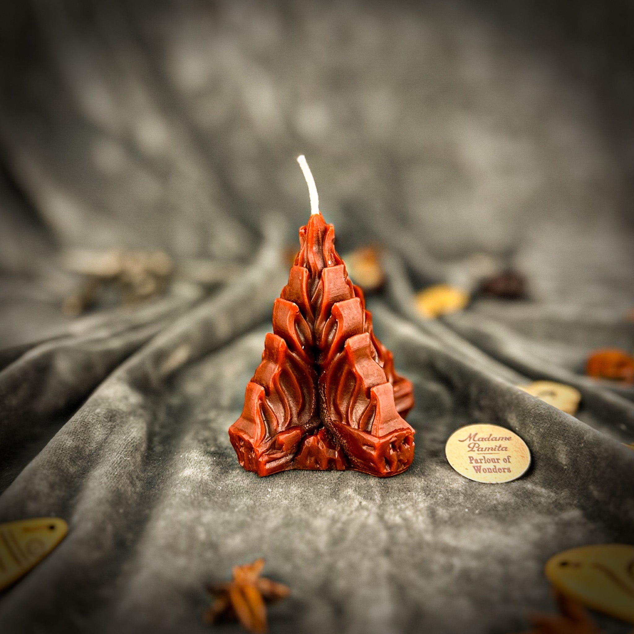 Beeswax Vohon’ Living Fire Spell Candle