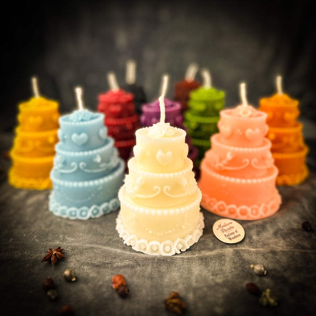 Beeswax Wedding Cake Spell Candle - Marriage, Commitment & Lasting Love