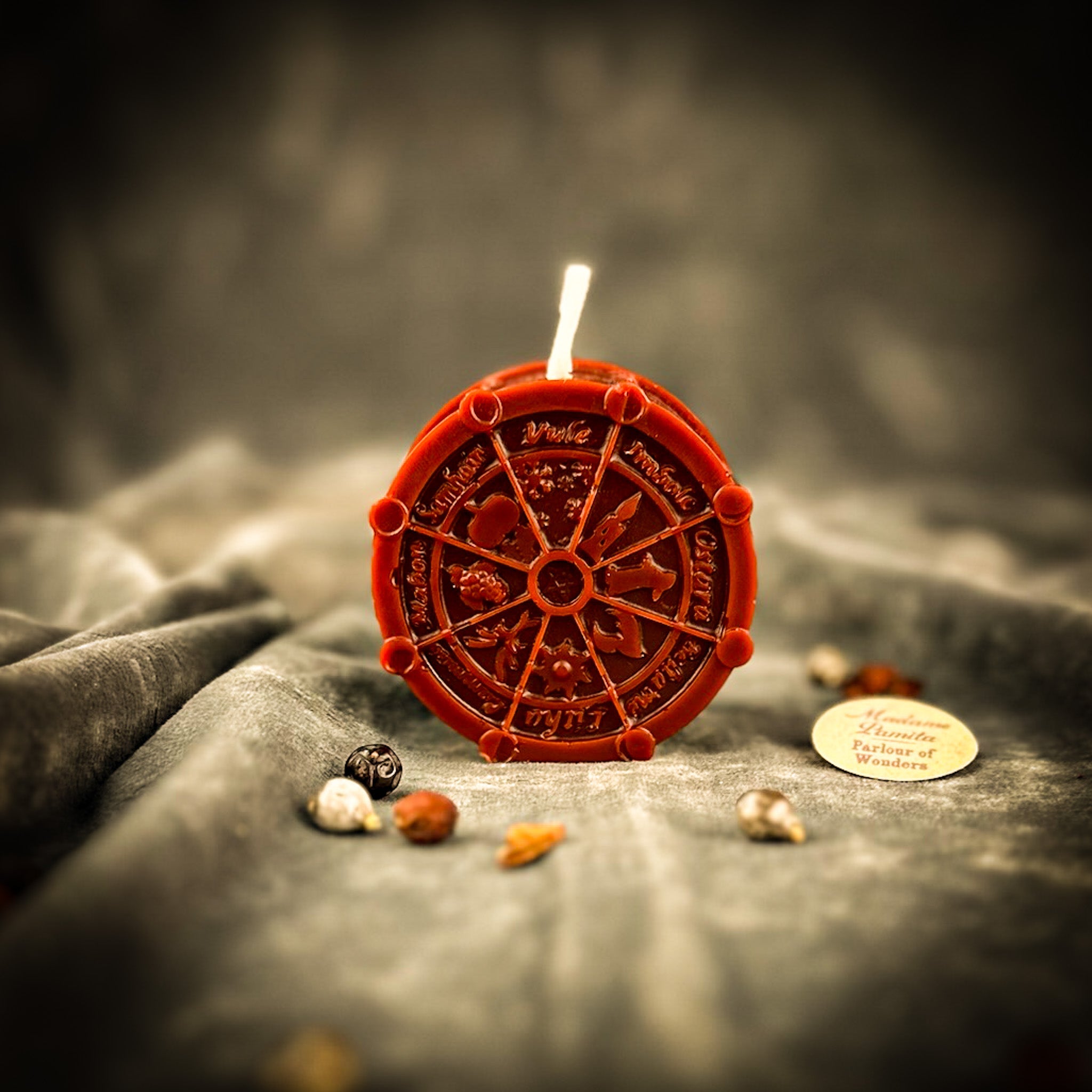 Beeswax Wheel of the Year Spell Candle