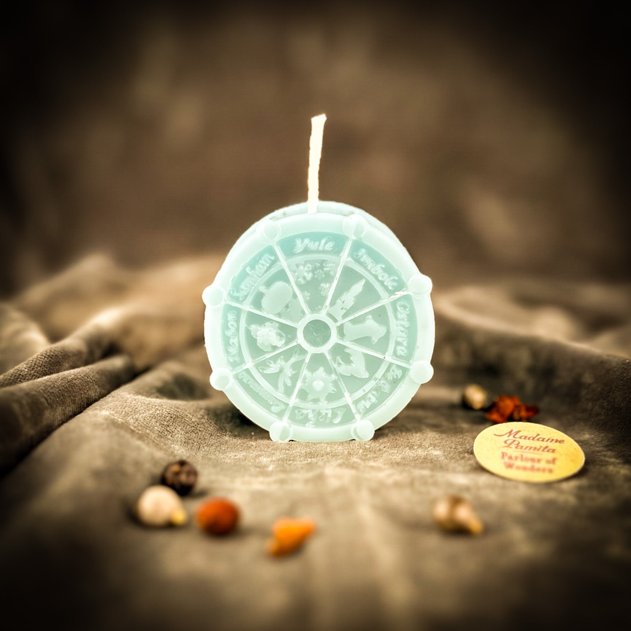 Beeswax Wheel of the Year Spell Candle