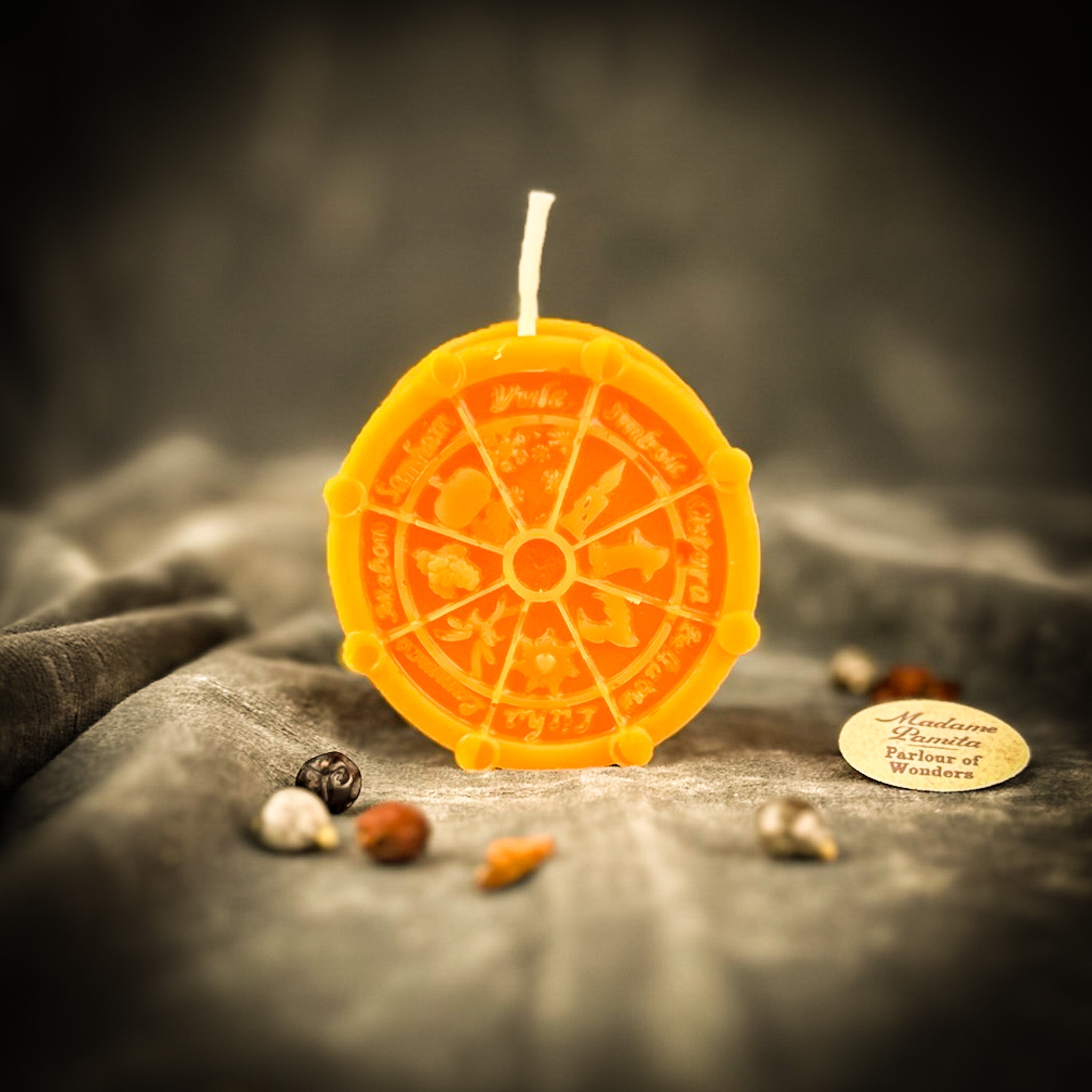 Beeswax Wheel of the Year Spell Candle