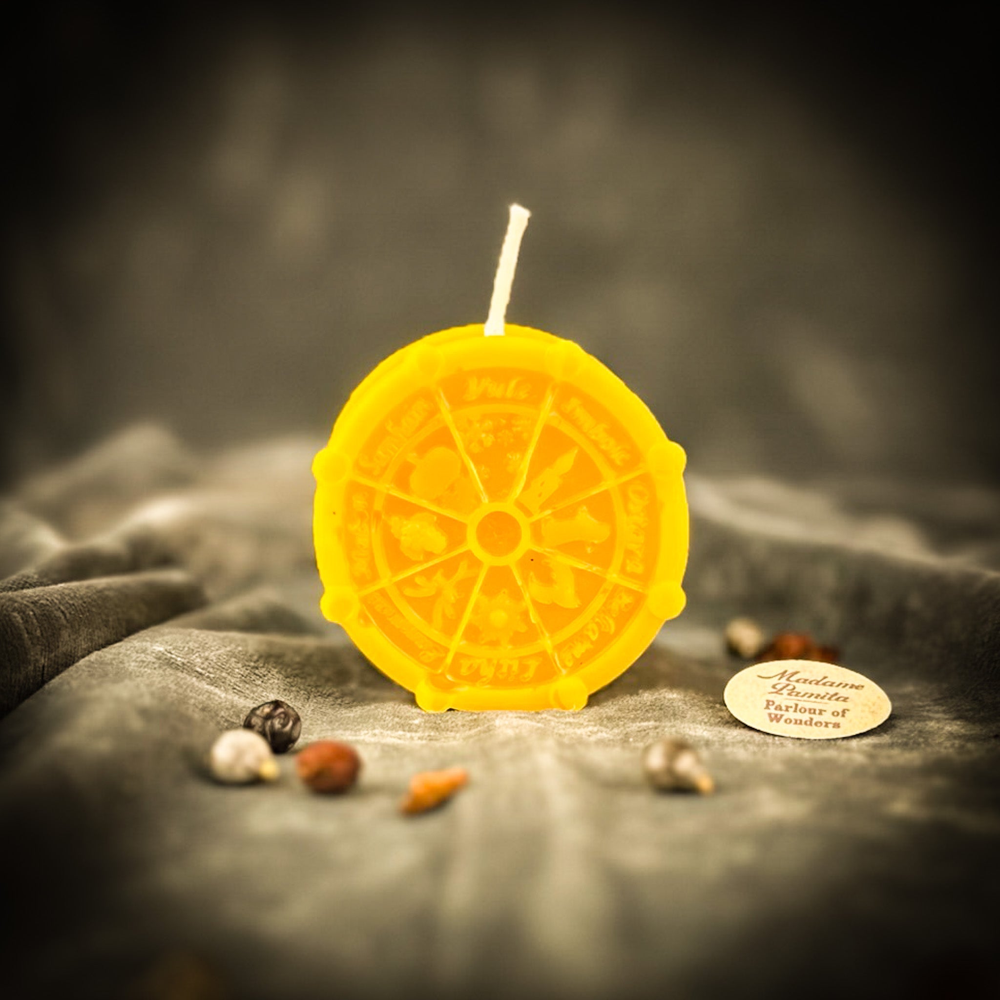 Beeswax Wheel of the Year Spell Candle