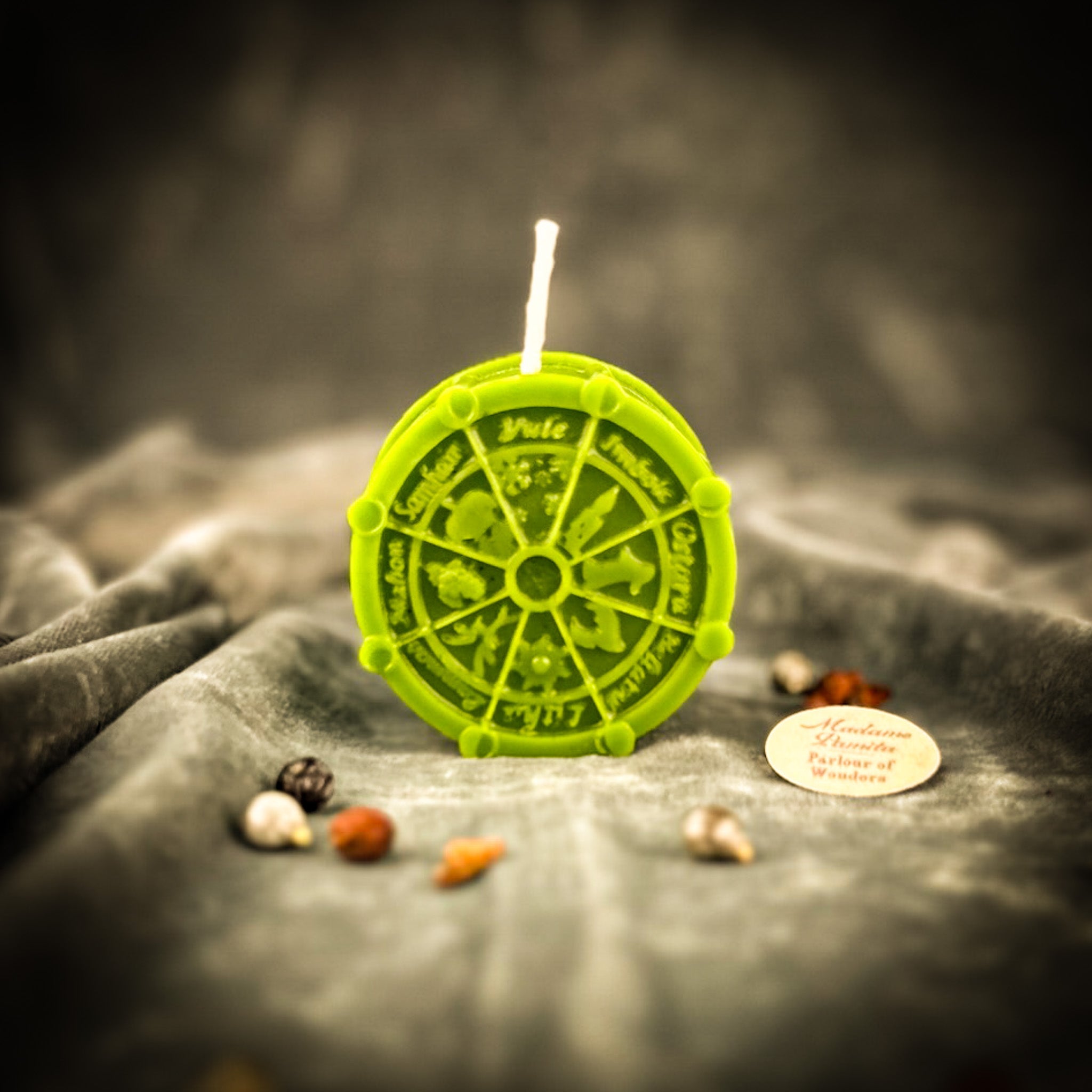 Beeswax Wheel of the Year Spell Candle