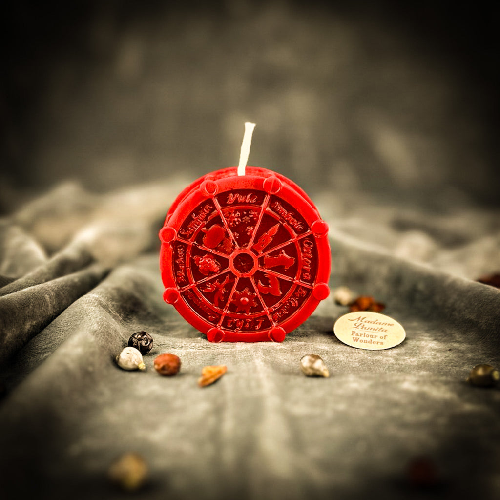 Beeswax Wheel of the Year Spell Candle