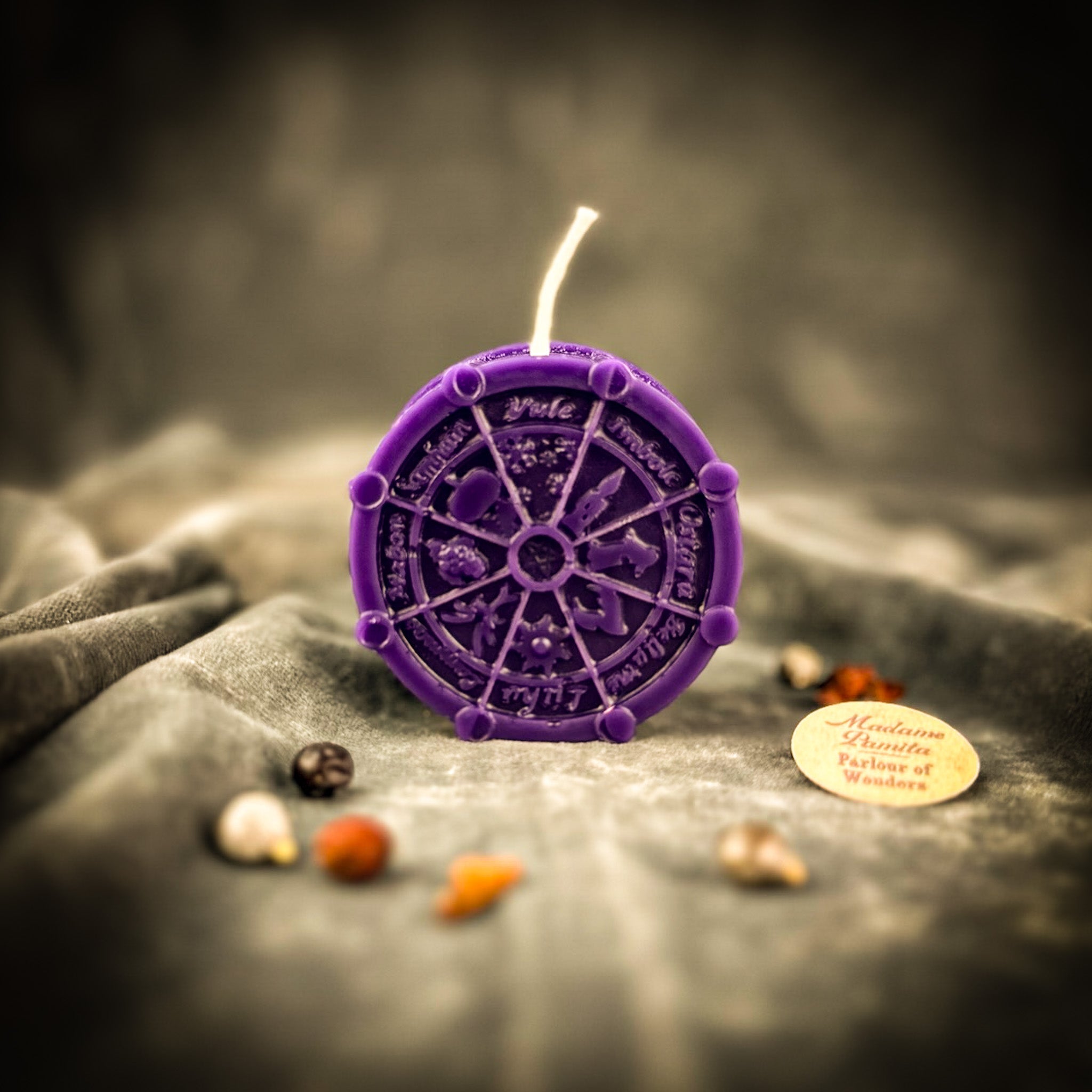 Beeswax Wheel of the Year Spell Candle