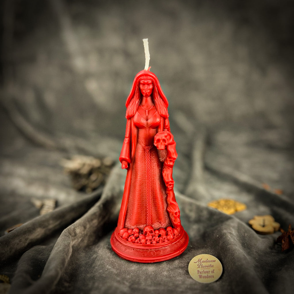 Beeswax Winter Goddess Mara Spell Candle