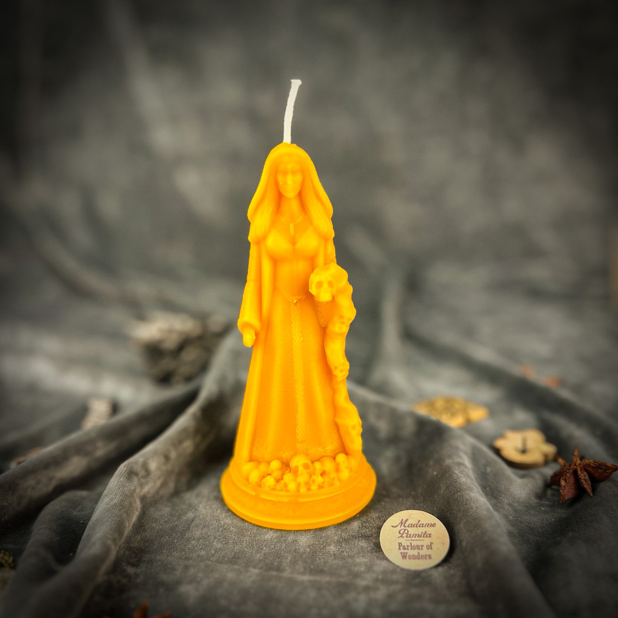 Beeswax Winter Goddess Mara Spell Candle