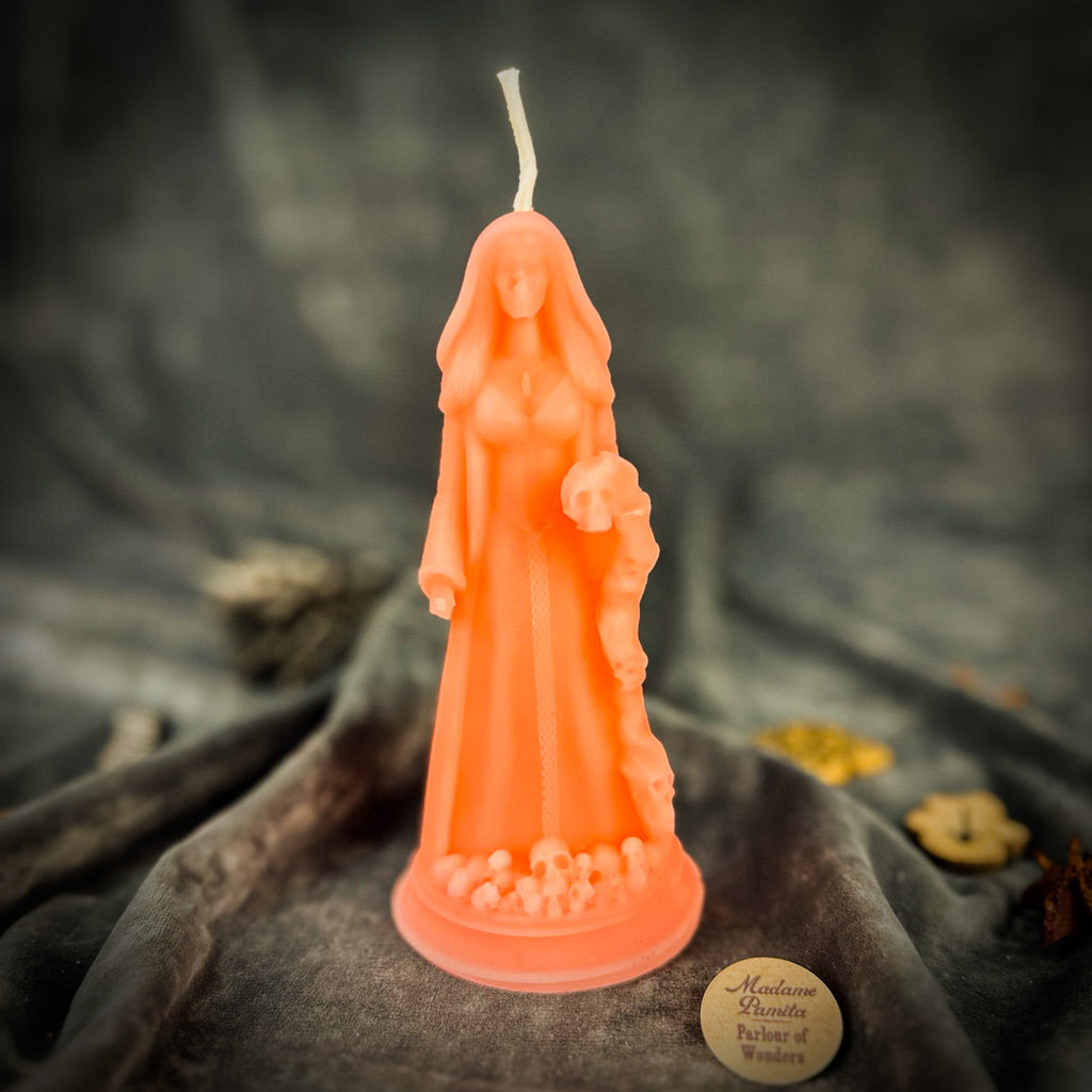 Beeswax Winter Goddess Mara Spell Candle