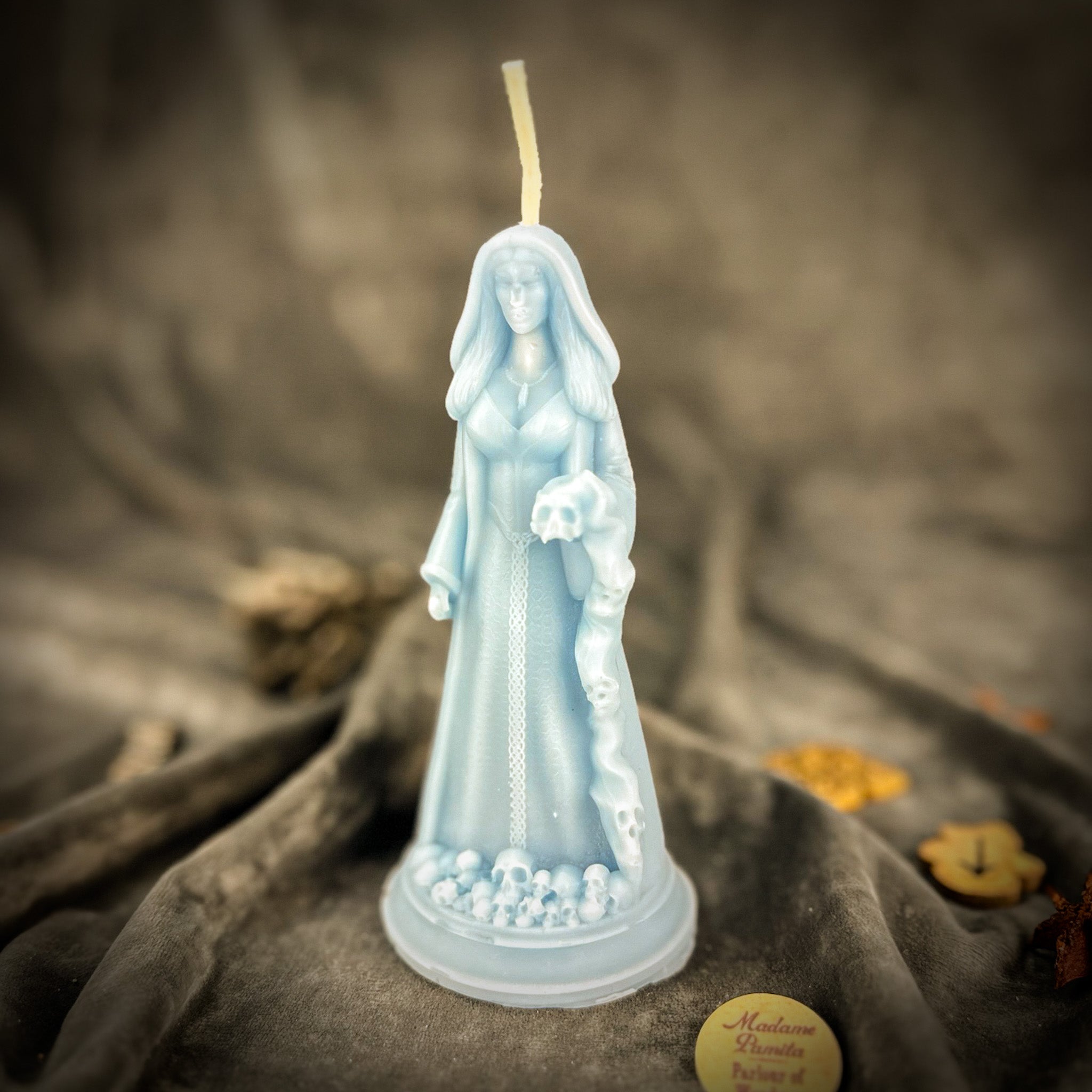 Beeswax Winter Goddess Mara Spell Candle