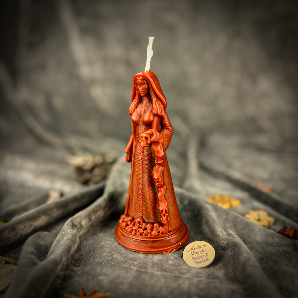 Beeswax Winter Goddess Mara Spell Candle