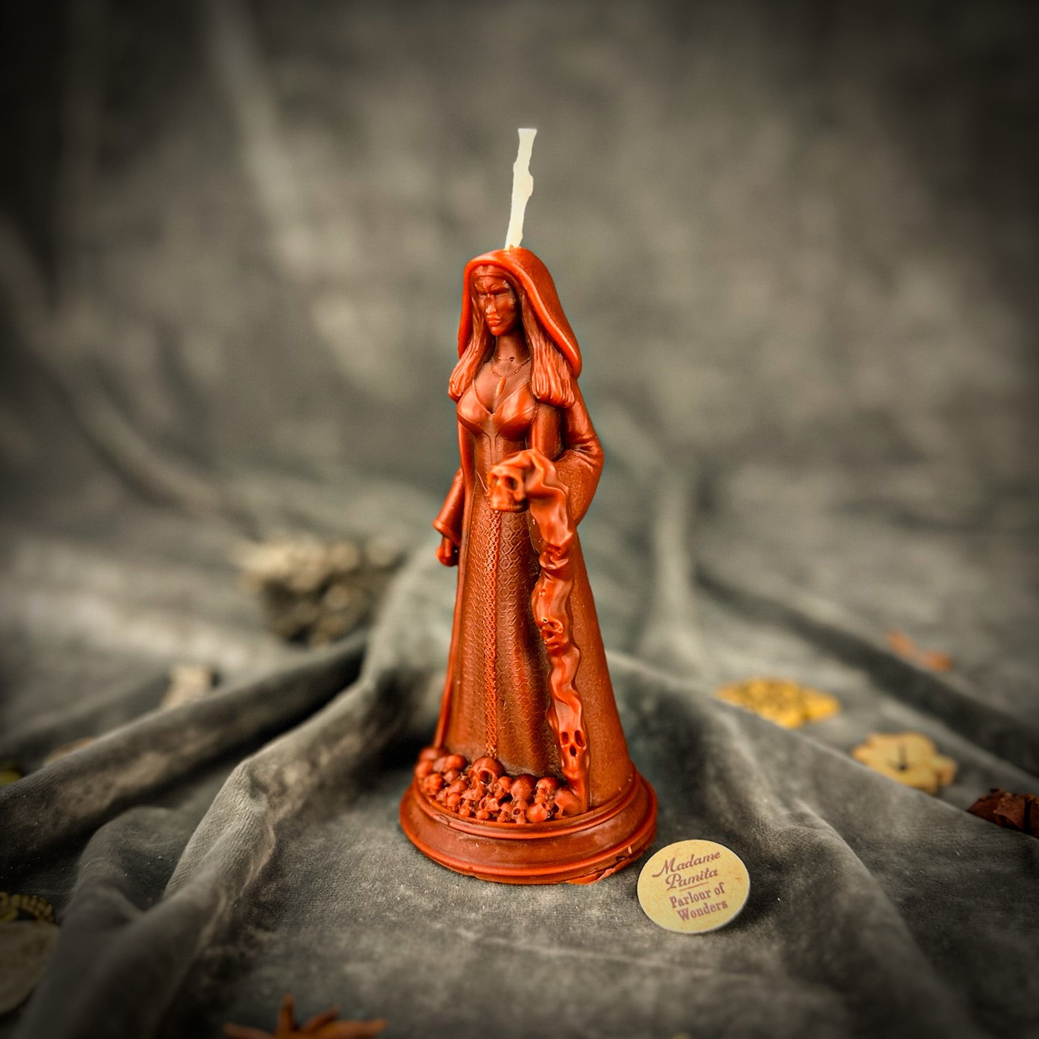 Beeswax Winter Goddess Mara Spell Candle