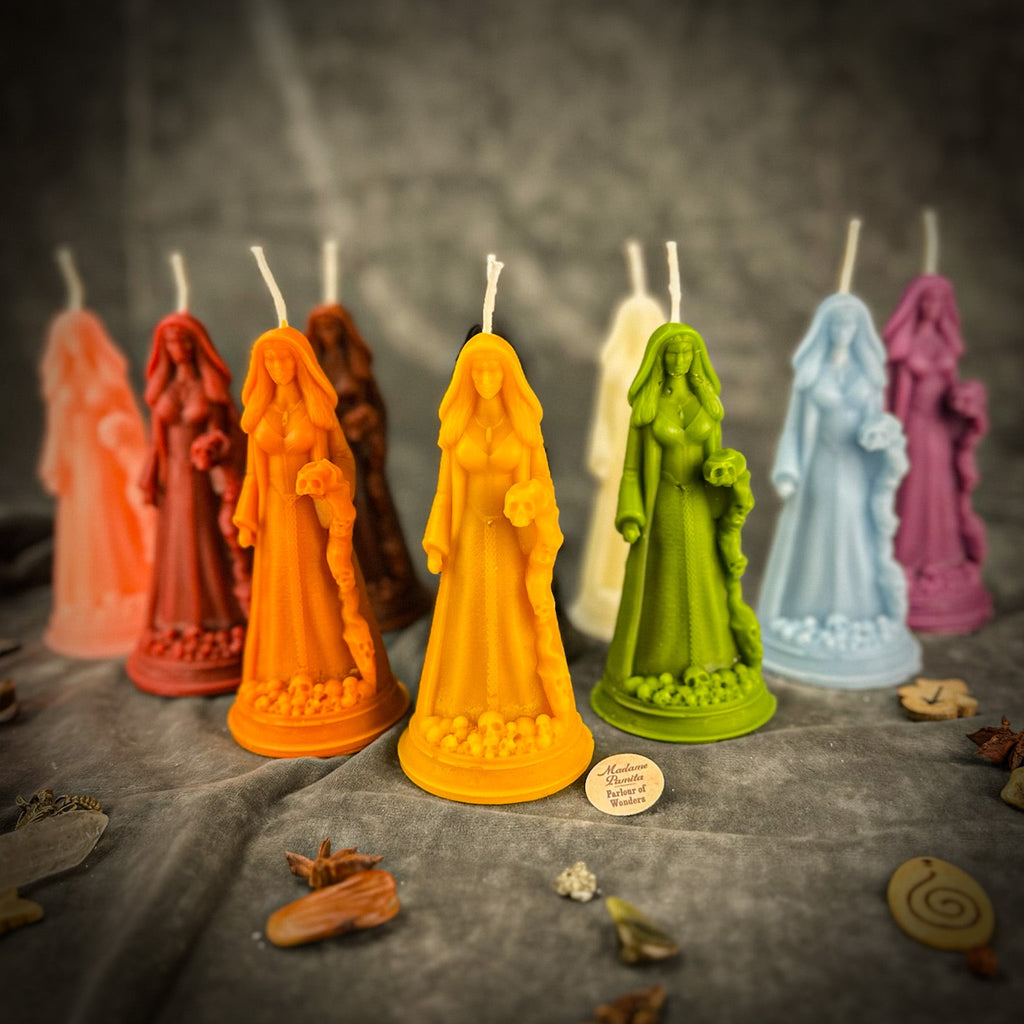 Beeswax Winter Goddess Mara Spell Candle