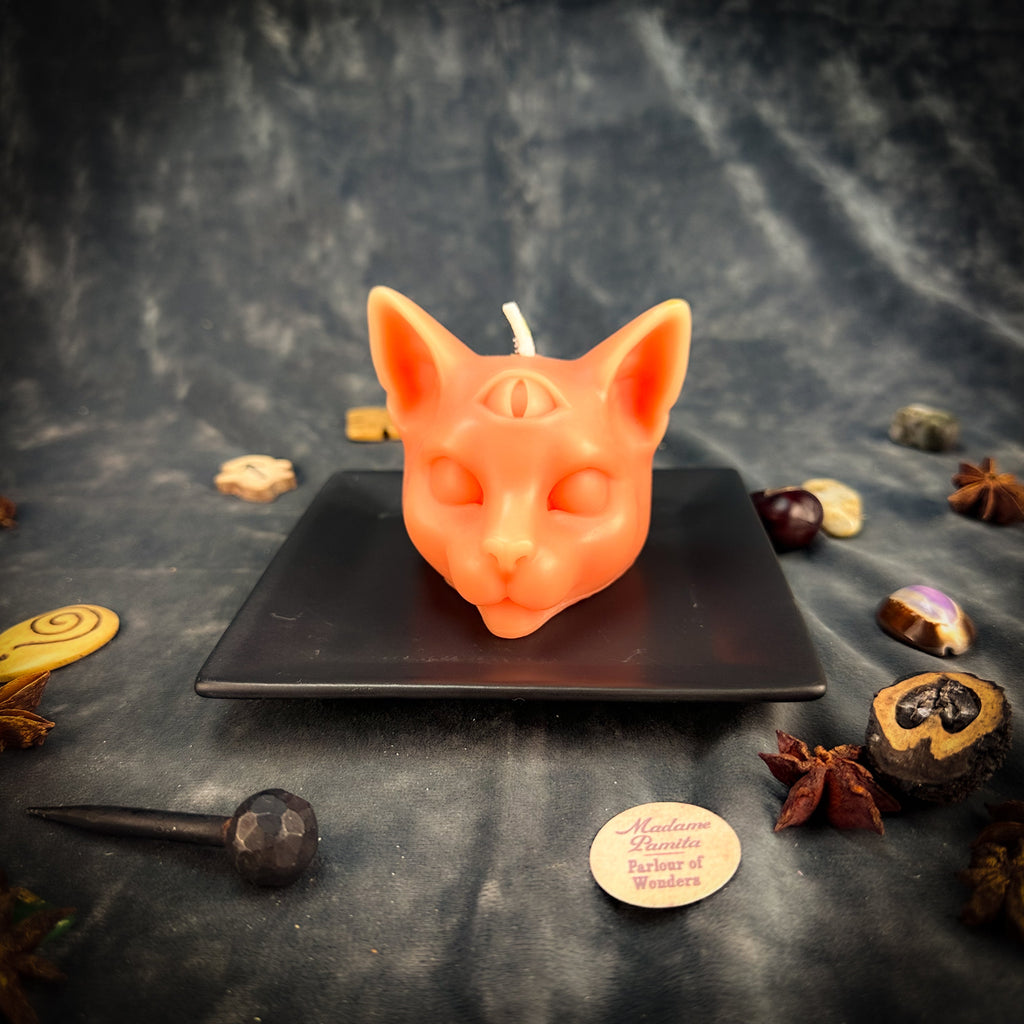 Black Stoneware Candle Spell Tray