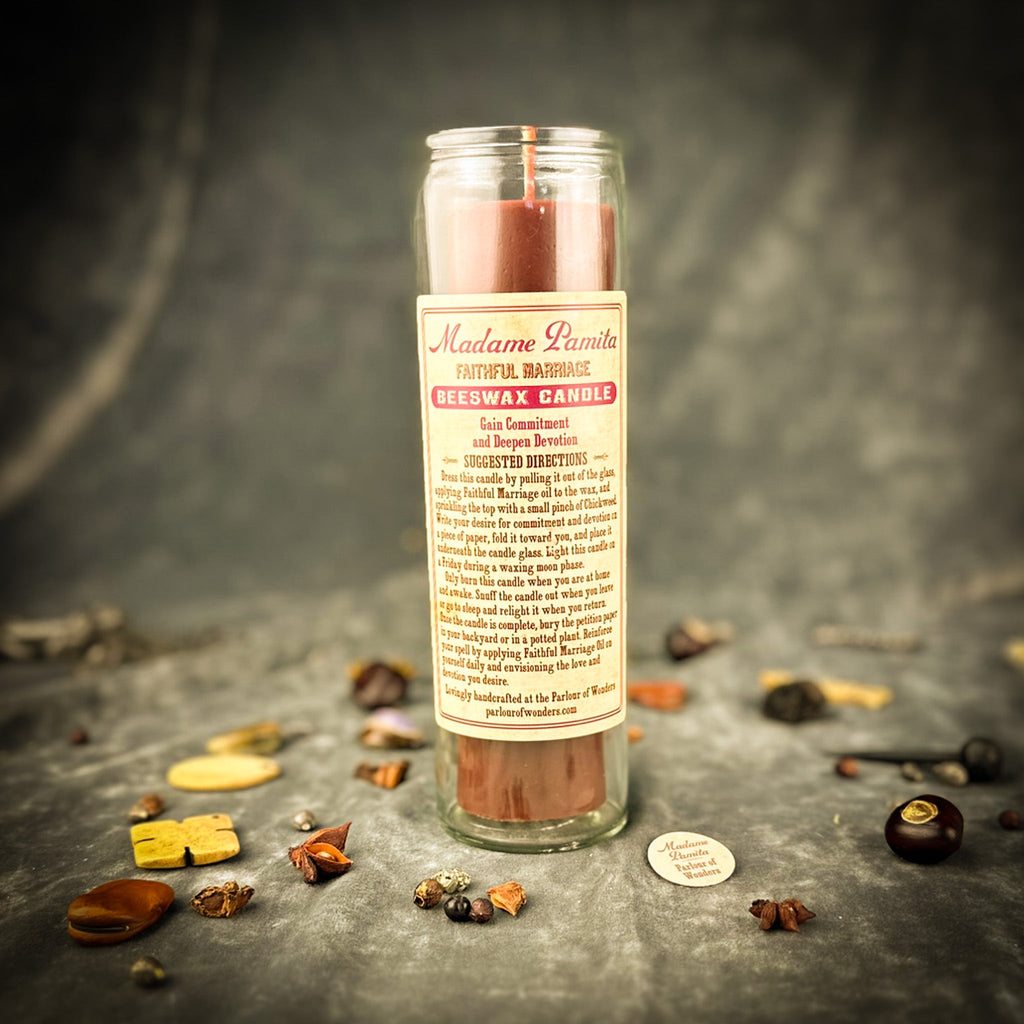 Faithful Marriage Beeswax Vigil Candle by Madame Pamita - Commitment & Fidelity
