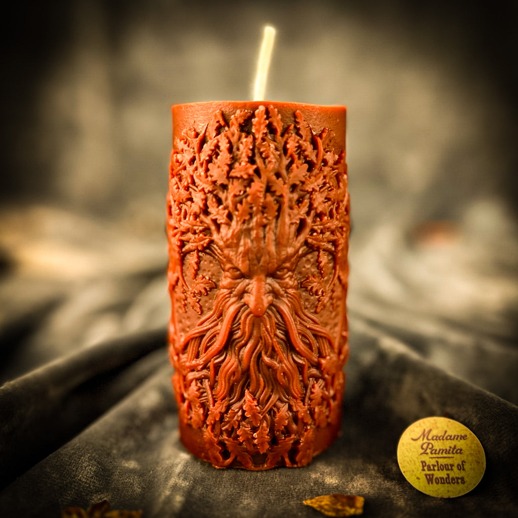 Beeswax Lisovyk Spirit of the Forest Spell Candle - Forest Guardian Magic