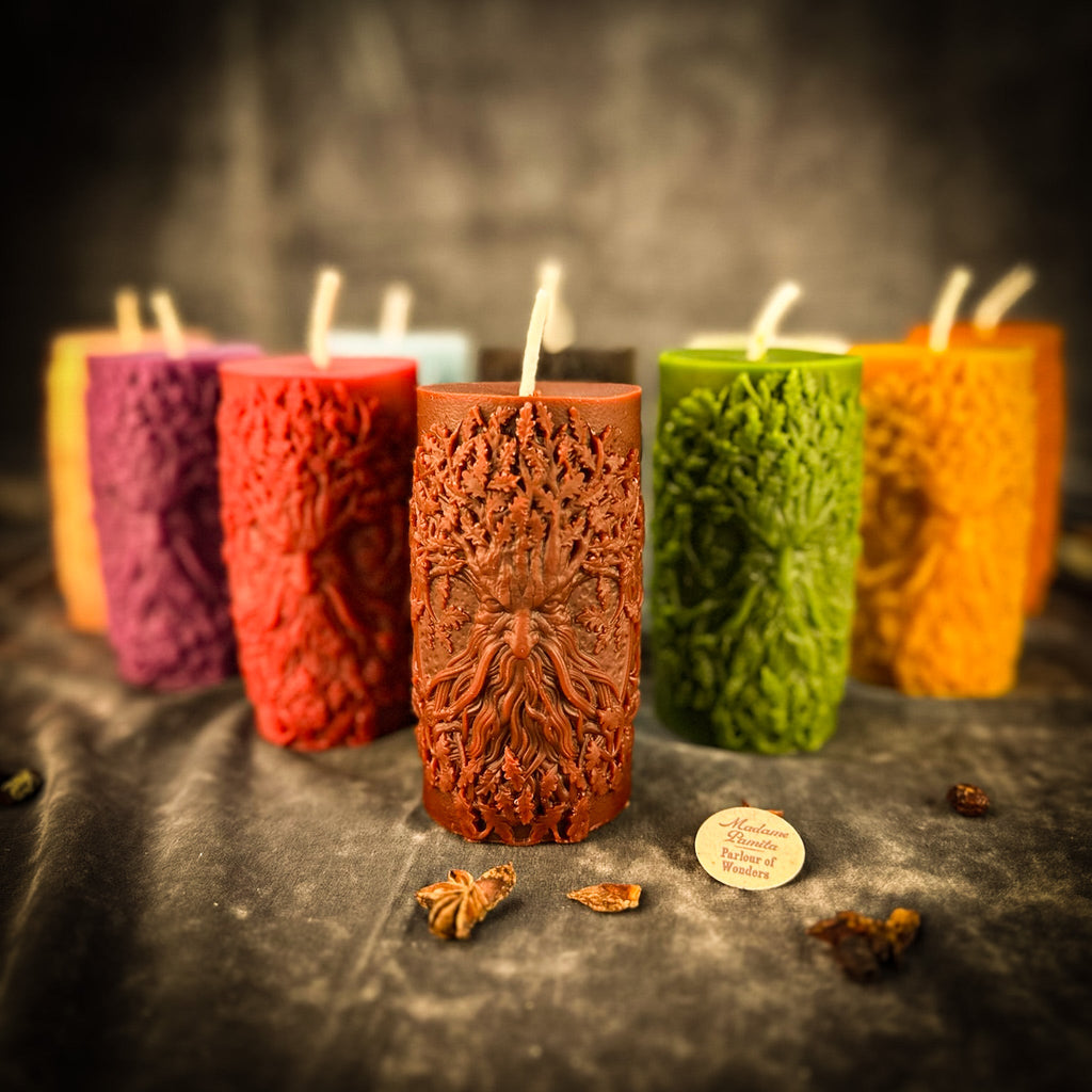 Beeswax Lisovyk Spirit of the Forest Spell Candle - Forest Guardian Magic
