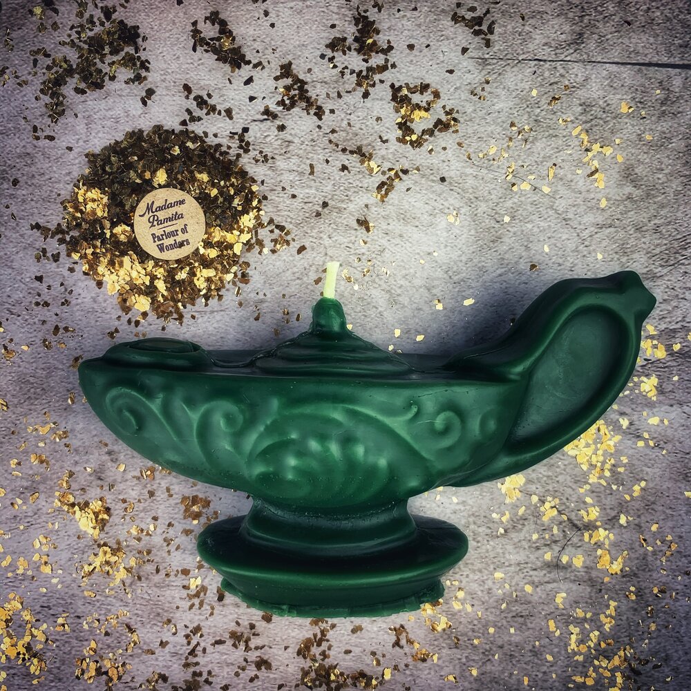 Aladdin's Lamp Candle Spell Kit - Wish Manifestation & Three Wishes Magic