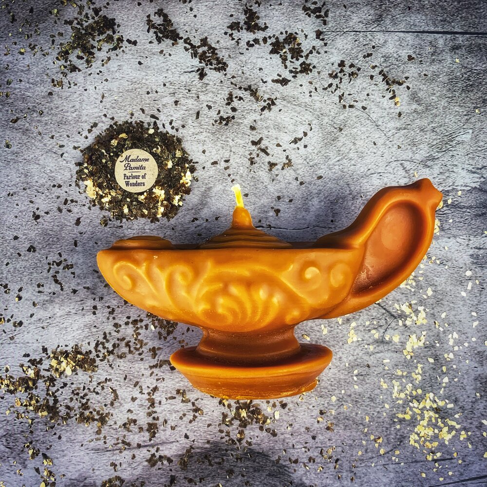 Aladdin's Lamp Candle Spell Kit - Wish Manifestation & Three Wishes Magic