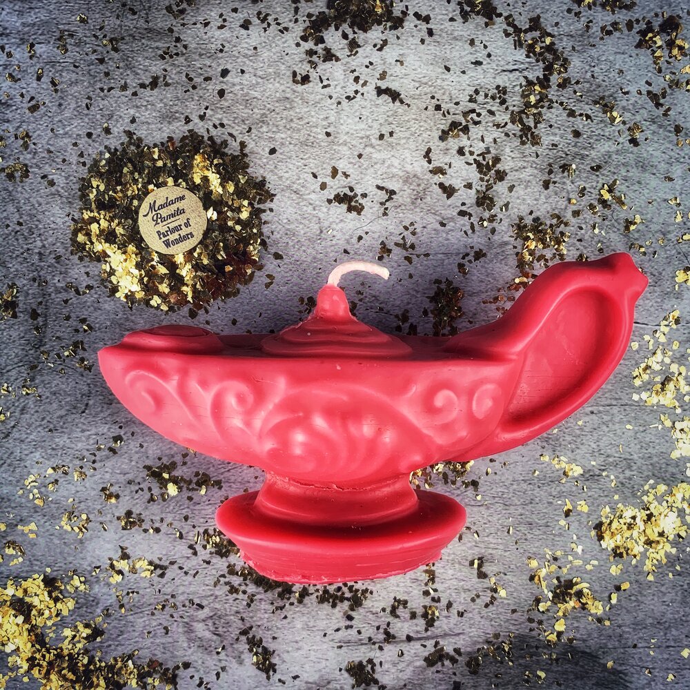 Aladdin's Lamp Candle Spell Kit - Wish Manifestation & Three Wishes Magic