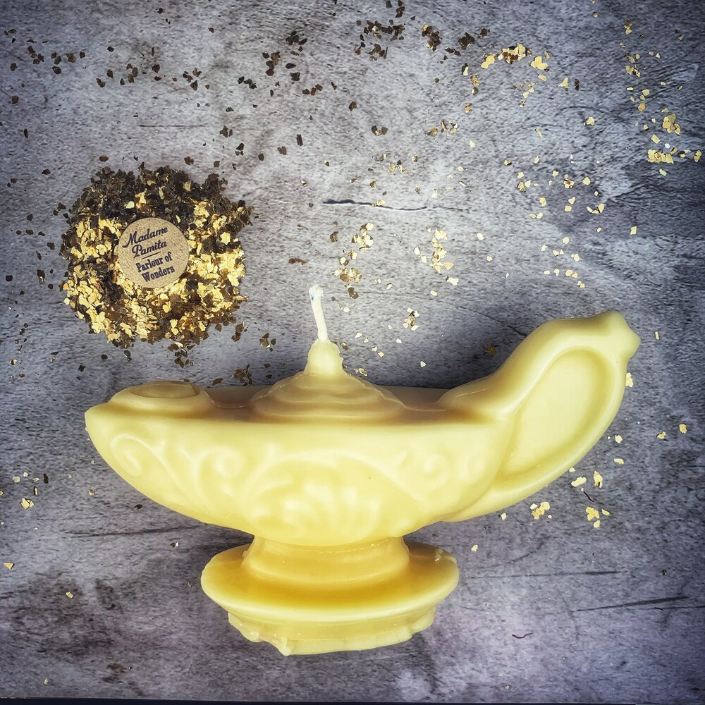 Aladdin's Lamp Candle Spell Kit - Wish Manifestation & Three Wishes Magic