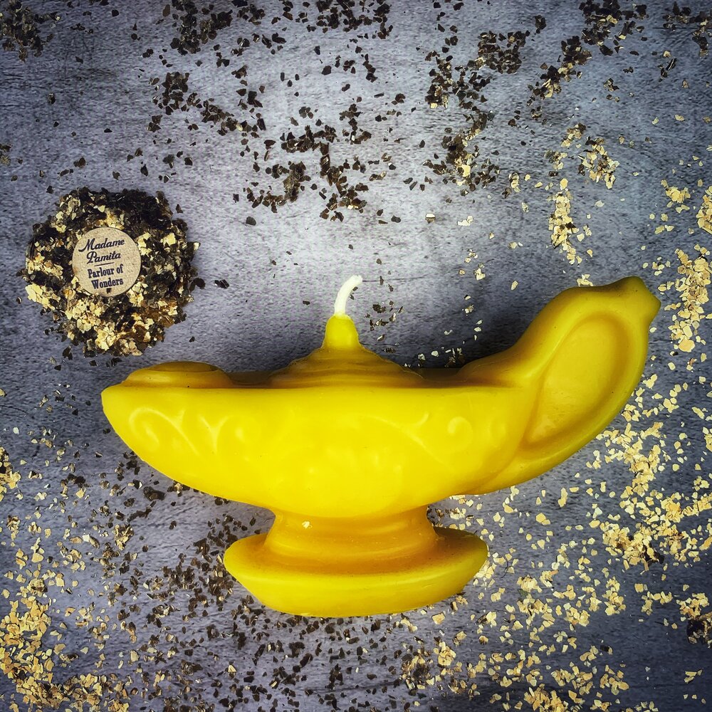 Aladdin's Lamp Candle Spell Kit - Wish Manifestation & Three Wishes Magic