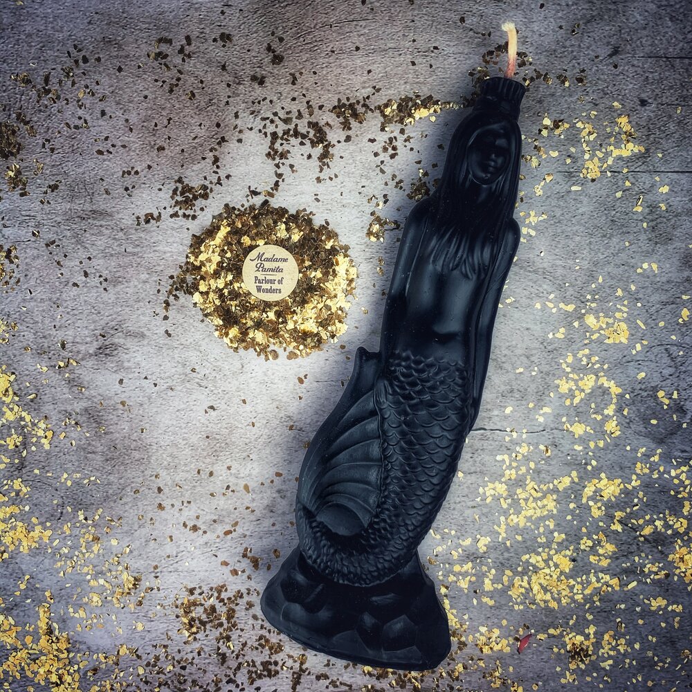 Beeswax Mermaid Magic Spell Candle