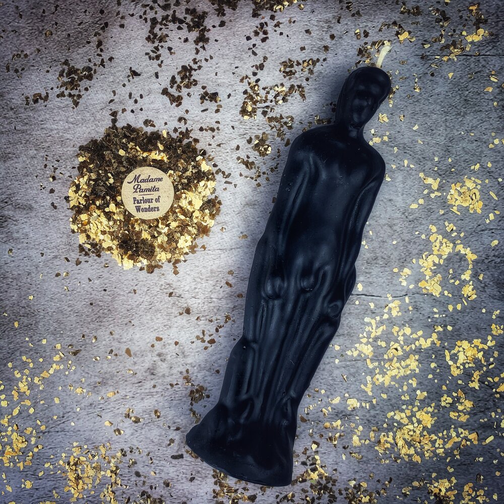 Beeswax Male Figural Spell Candle - Sympathetic Magic & Personal Power