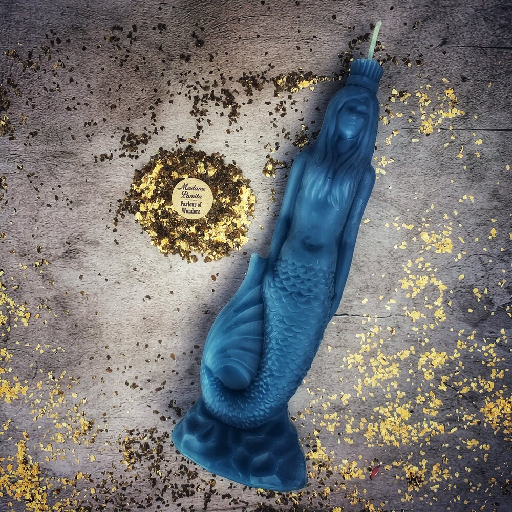 Beeswax Mermaid Magic Spell Candle