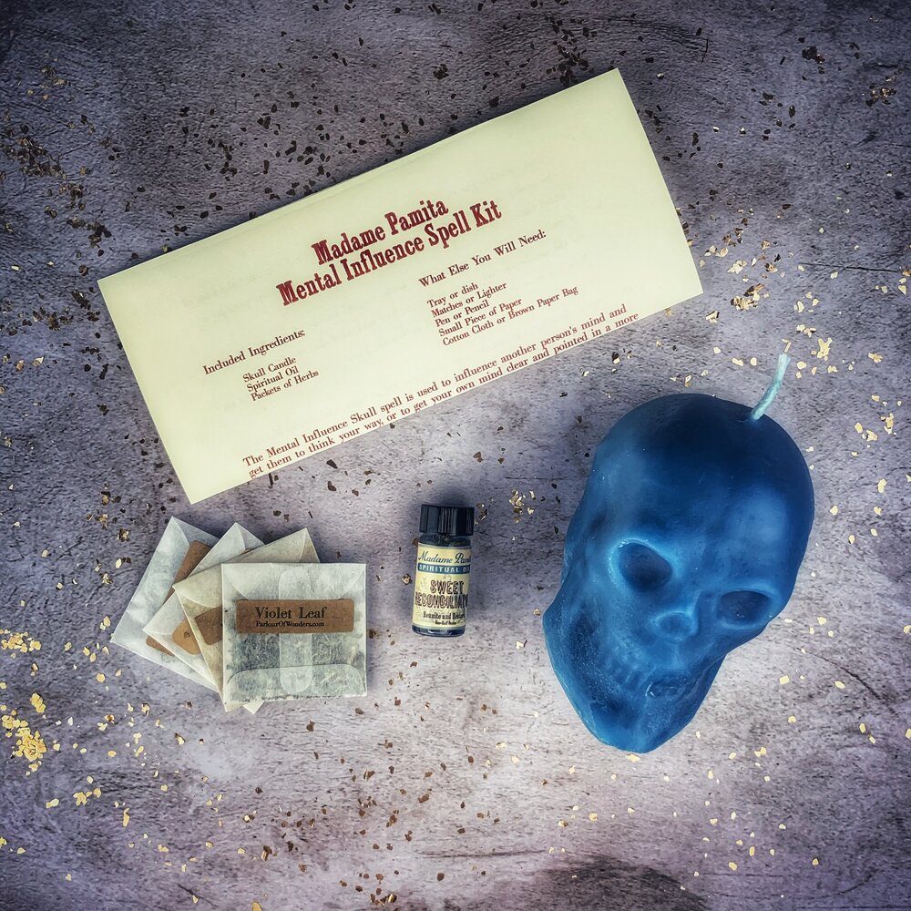 Mental Influence Skull Candle Spell Kit