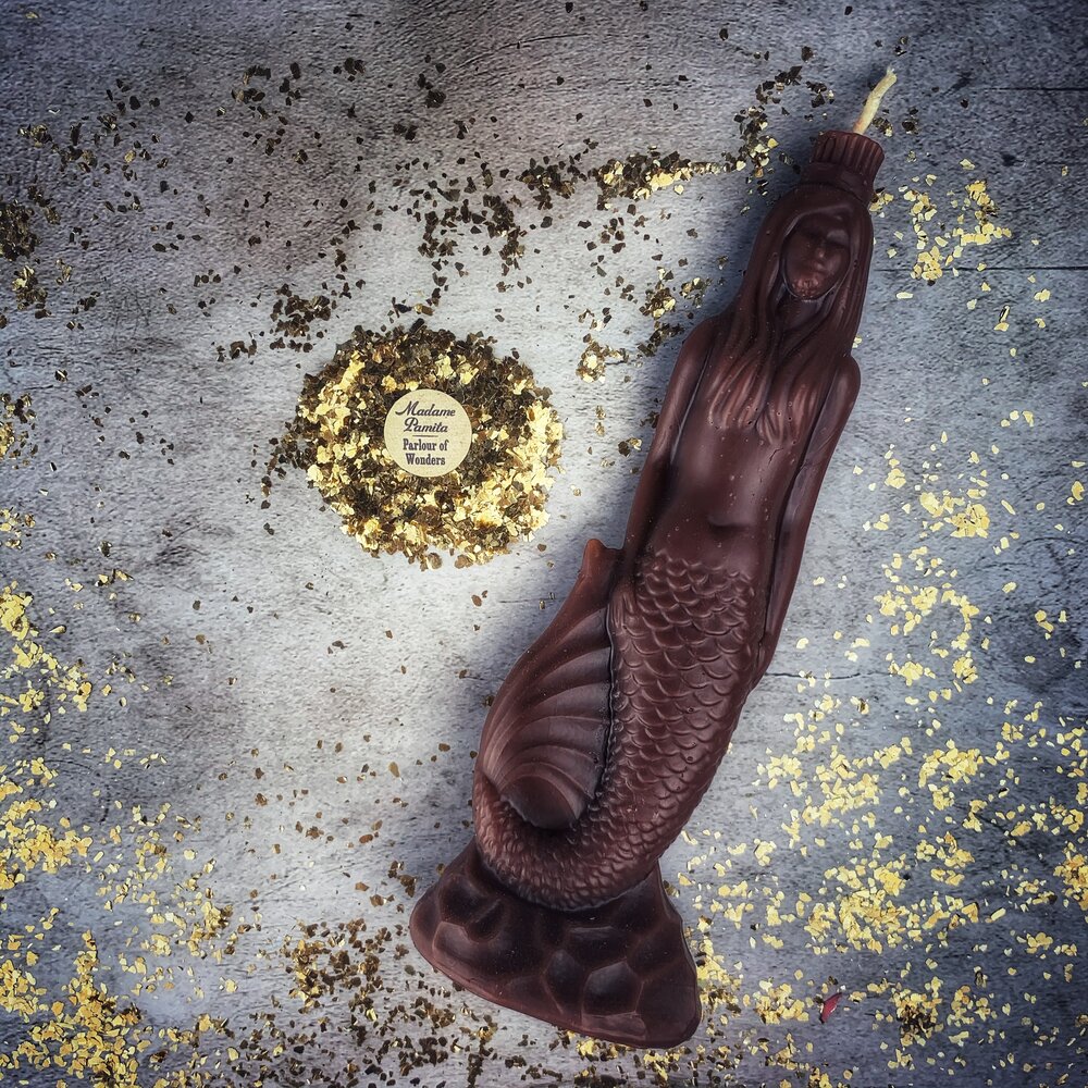 Beeswax Mermaid Magic Spell Candle