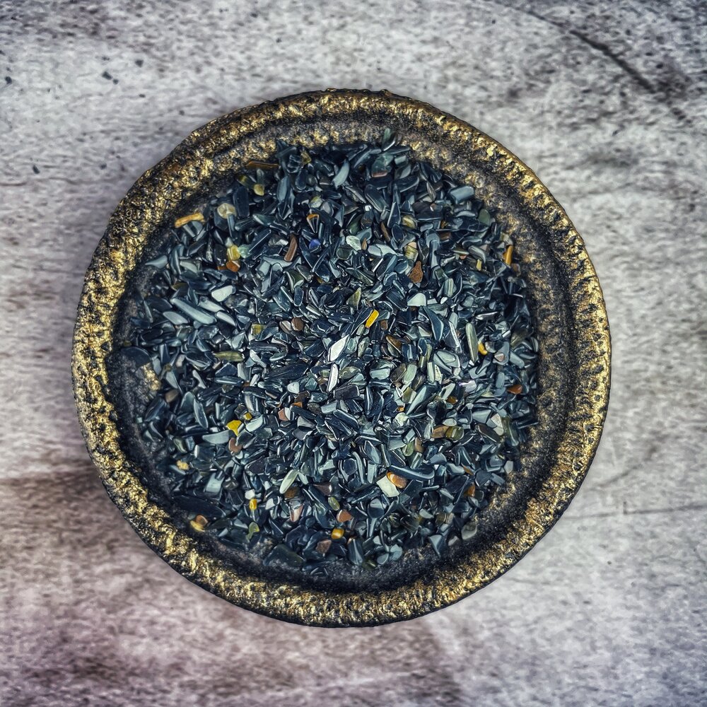 Blue Tigers Eye Gem Glitter