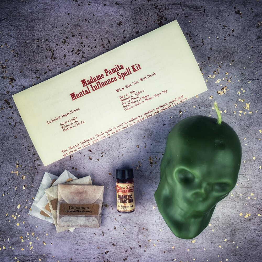 Mental Influence Skull Candle Spell Kit