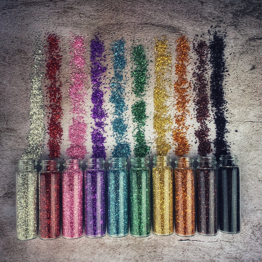 Full Collection of Old-Fashioned Real Glass Glitter