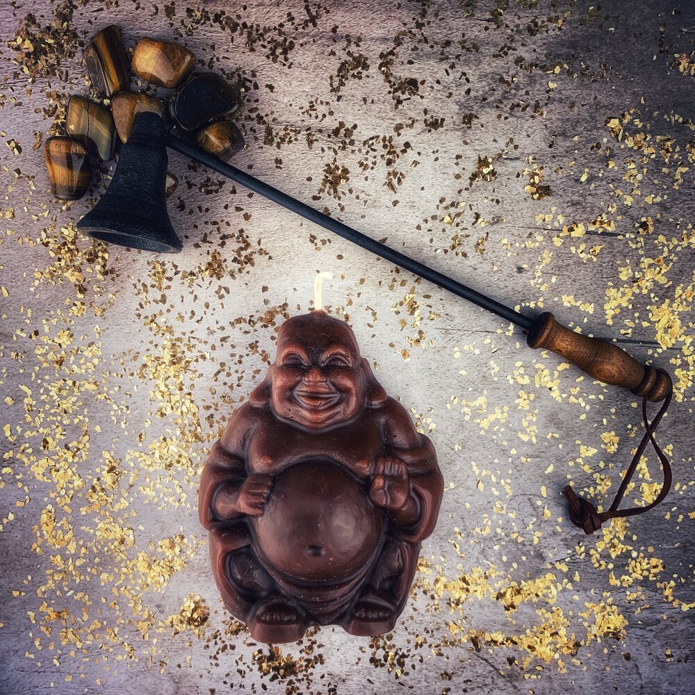 Iron and Wood Candle Snuffer