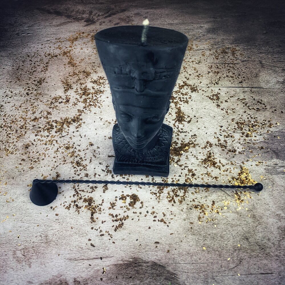 Twisted Black Metal Candle Snuffer