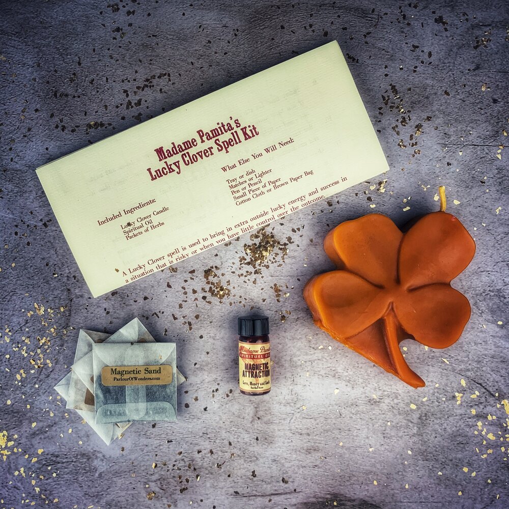 Lucky Clover Candle Spell Kit