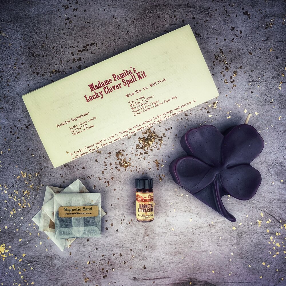 Lucky Clover Candle Spell Kit