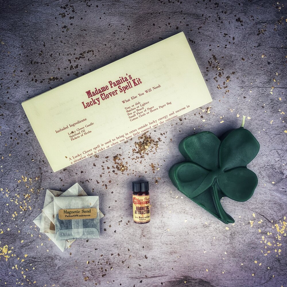 Lucky Clover Candle Spell Kit