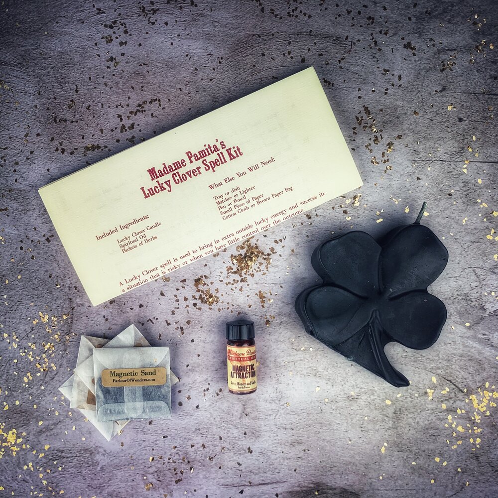 Lucky Clover Candle Spell Kit