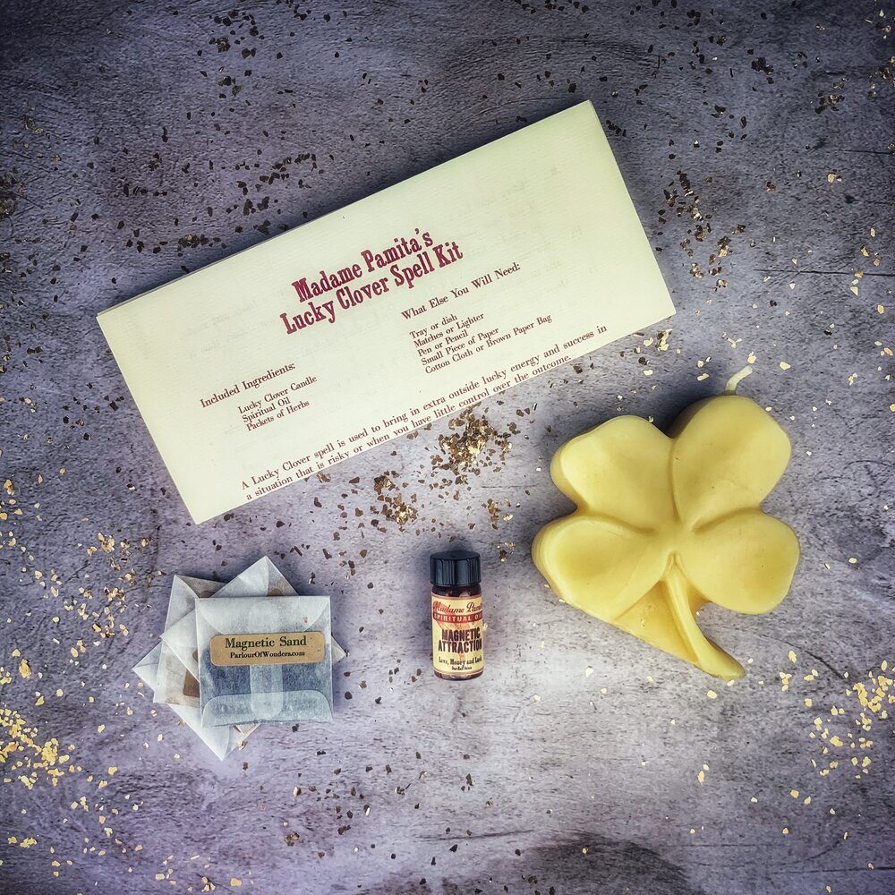 Lucky Clover Candle Spell Kit