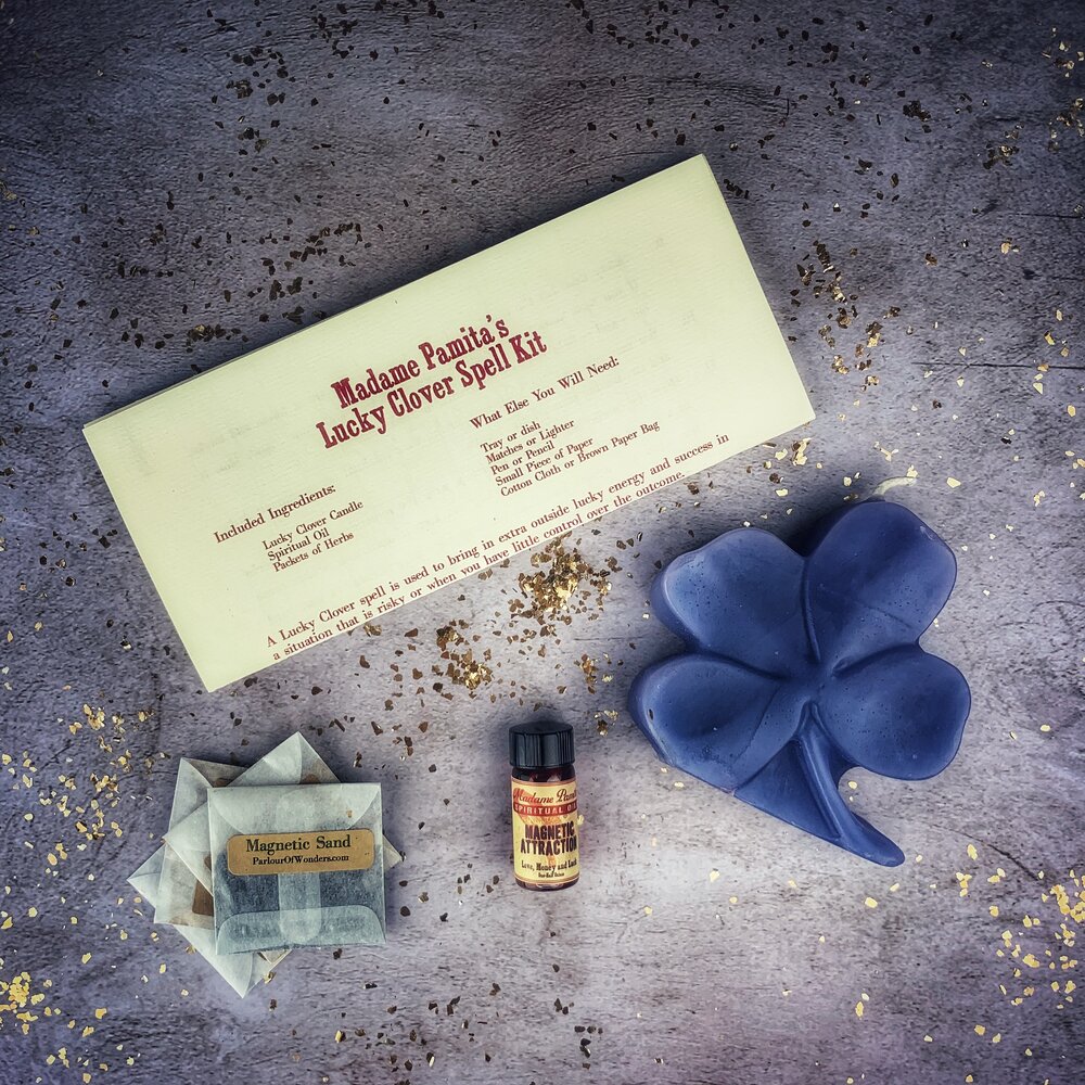 Lucky Clover Candle Spell Kit