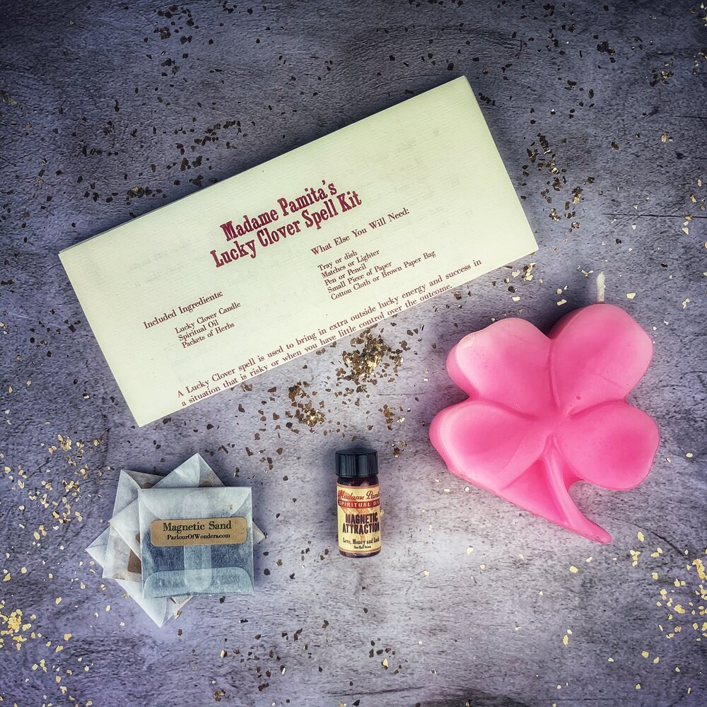 Lucky Clover Candle Spell Kit