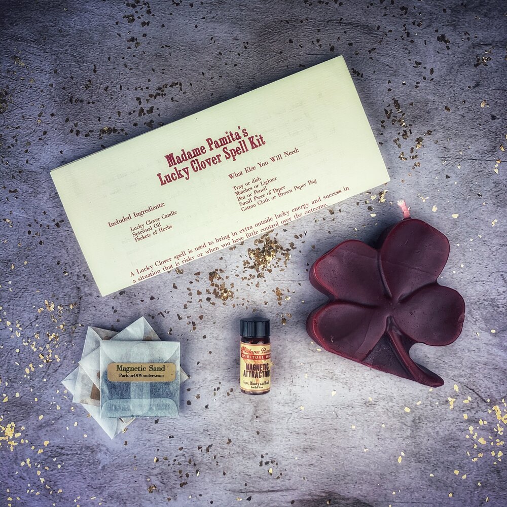 Lucky Clover Candle Spell Kit