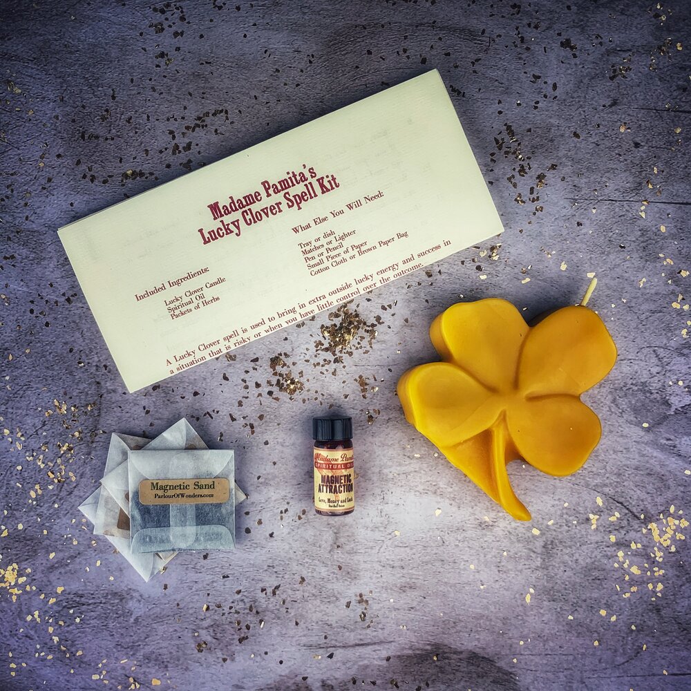 Lucky Clover Candle Spell Kit