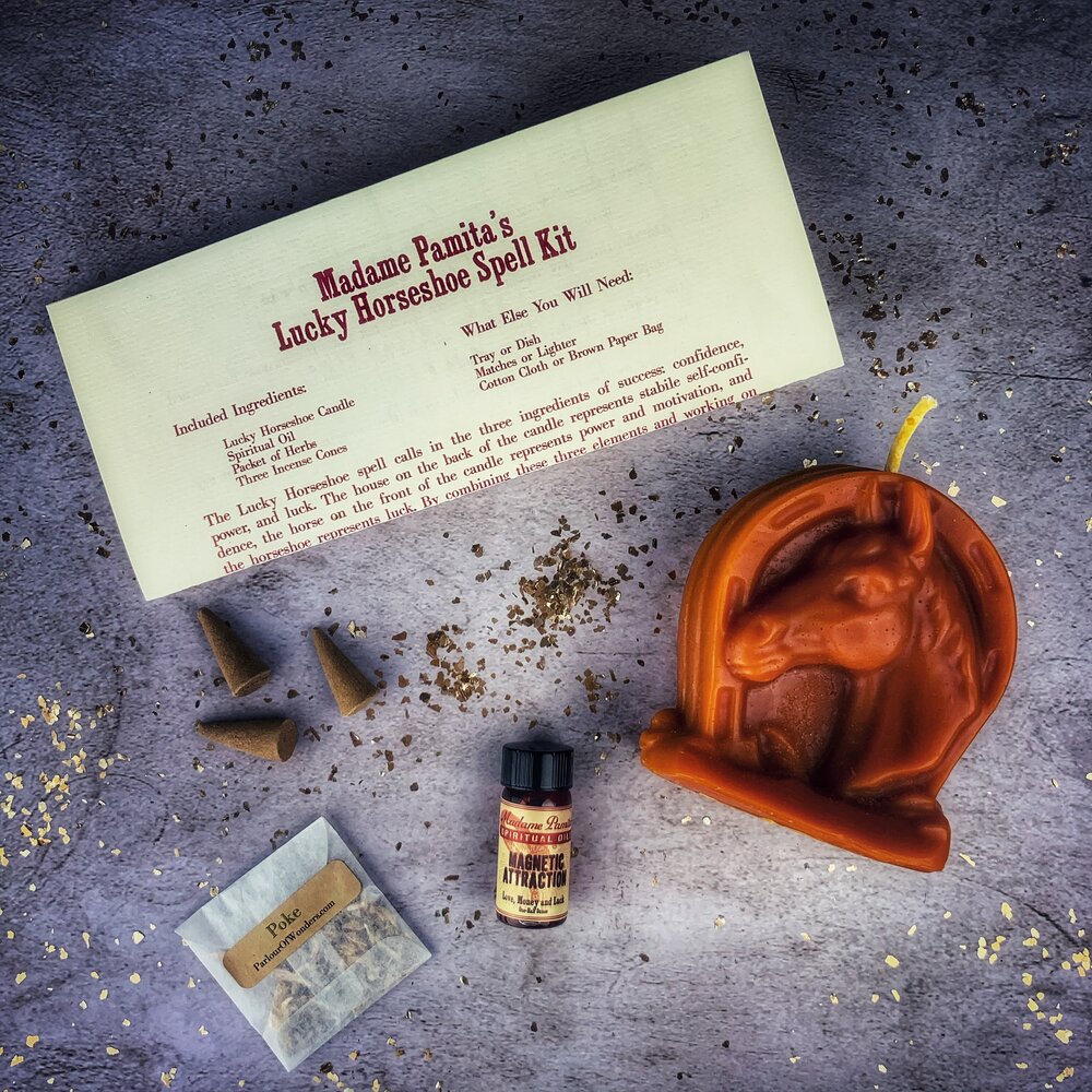 Lucky Horseshoe Candle Spell Kit