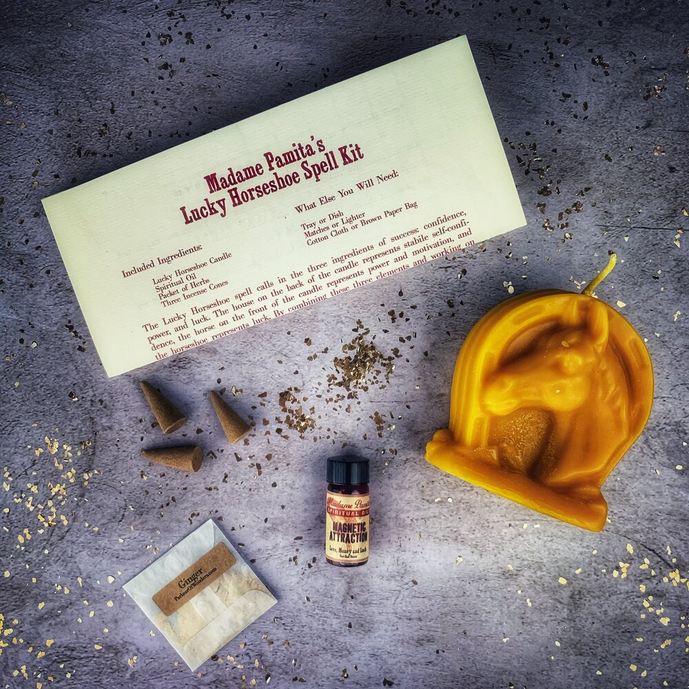 Lucky Horseshoe Candle Spell Kit