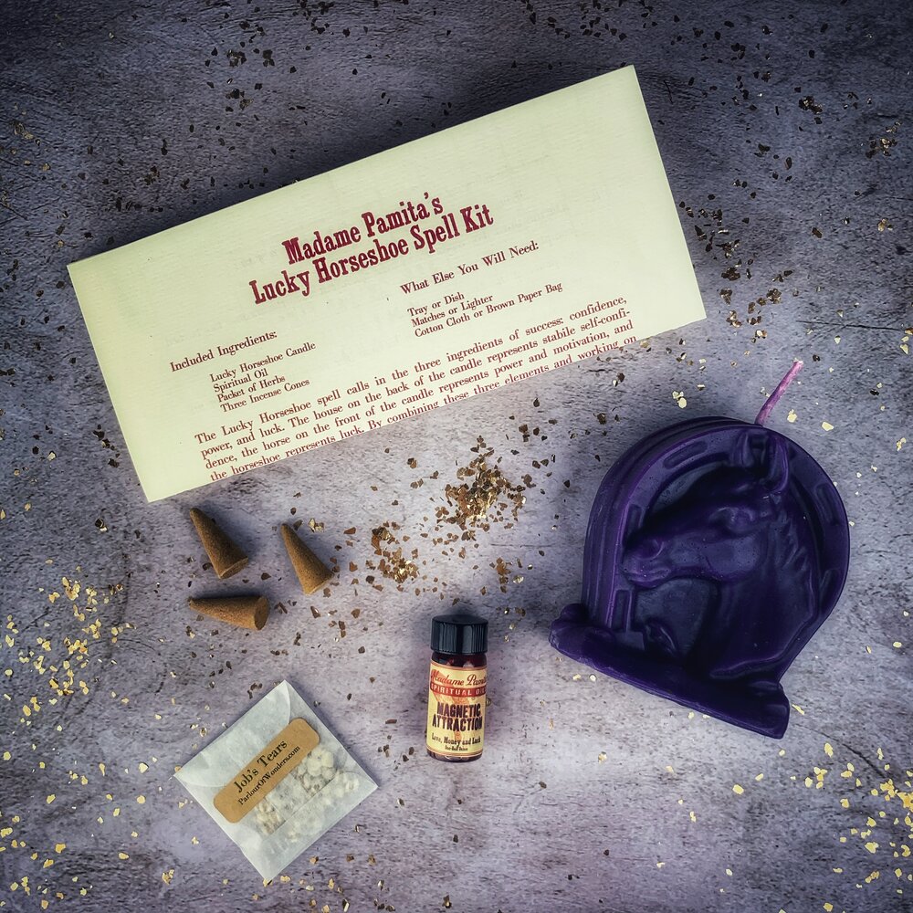Lucky Horseshoe Candle Spell Kit