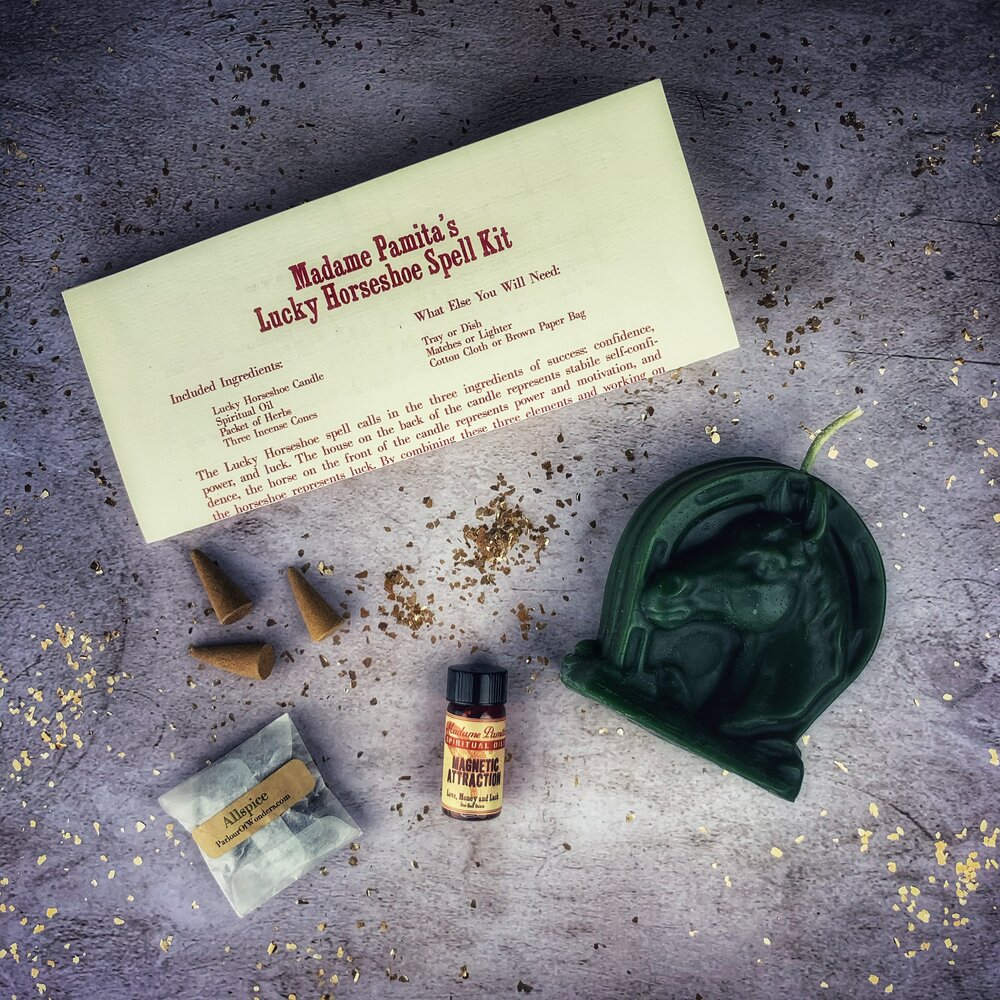 Lucky Horseshoe Candle Spell Kit